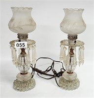 MATCHING GLASS LAMPS PLASTIC PRISIMS - NO SHIPPING