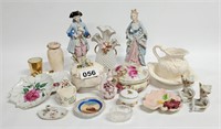 FIGURINES, TRINKET BOXES, + 20pc LOT - NO SHIPPING