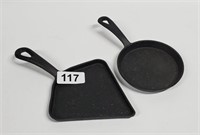 2 SMALL CAST IRON SKILLETS