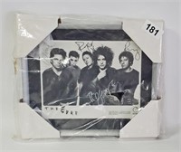 THE CURE BAND AUTOGRAPHED FRAMED PHOTO CARD