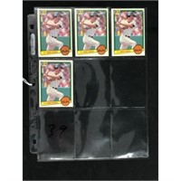 4 1983 Donruss Wade Boggs Rookie Cards