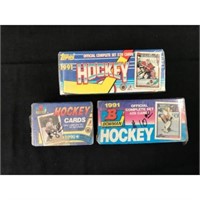 Three Sealed Hockey Sets 1990-91