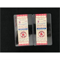Two 1986 Boston Red Sox Ticket Stubs