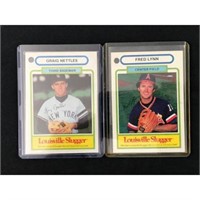 Two 1980's Louisville Slugger Cards