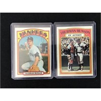 1972 Topps Thurman Munson And In Action Cards