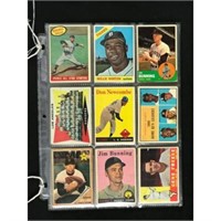 108 1950's -60's Baseball Cards With Hof