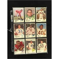 9 Different 1961 Fleer Football Cards With Hof