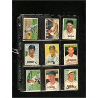 9 Different 1951 Bowman Baseball Cards