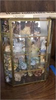 Wade Figurines in Display Case