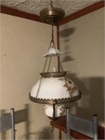Antique hanging Parlor oil Lamp