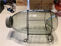 Antique Orvis glass minnow trap