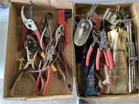 Assorted pliers and other tools