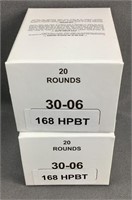 (2x) 20 Rnds Reloaded HPBT 30-06 Springfield