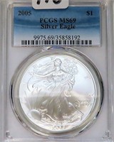 2005 Silver Eagle PCGS Graded MS69