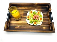Bamboo Serving Tray- with square coasters