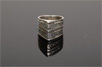 Modernist Sterling Silver Sharp Angle Ring