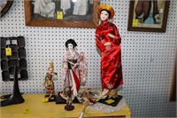 Oriental Dolls and Fan