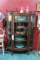 Exceptional Oak China Cabinet 67" x 44" x 16" (