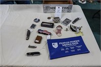 Pocket Knives, Bank Bag, Razor and More