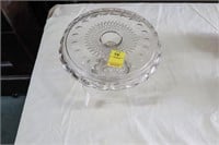 Clear Glass Pedestal Cake Plate