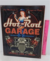 Hot Rod Garage Tin Sign
