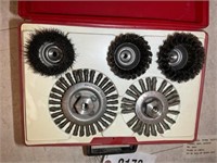 BOX OF ANDERSON STEEL BRUSH ATTACHMENTS APPEARS TO