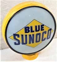 Blue Sunoco Gas pump globe- VG condition