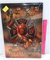 United We Stand Tin Sign