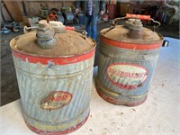 2- Old Ironsides 5 gal. fuel cans