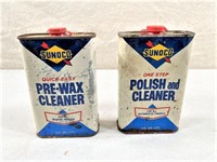 2 pcs- vintage Sunoco cans
