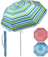 SUNYPLAY Beach Umbrella, 7ft Outdoor (Blue/Green)