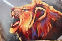 Lion Canvas Wall Art 23" x 35"