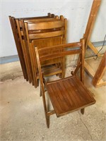 6 pcs- wooden folding chairs