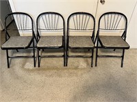 Vintage Sturdy Metal Folding Chairs