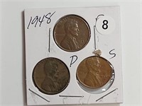 Group Lincoln wheat cent rtor1008