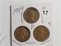Group Lincoln wheat cent rtor1017