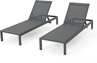Christopher Knight Outdoor Aluminum Chaise Lounges
