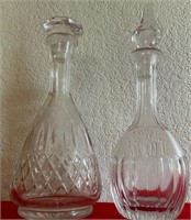 M - PAIR OF CRYSTAL DECANTERS (L44)