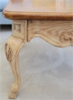 M - CARVED WOOD END TABLE (E19)