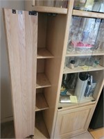 M - PAIR OF CURIO SHELVES (CONTENTS NOT INCLUDED)