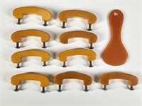 9) VINTAGE BAKELITE DRAW PULLS HANDLES