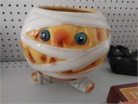 Glass mummy candy bowl
