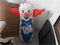 Vintage Inflatable bozo the clown punching bag