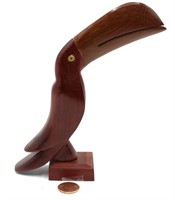Vtg. 2006 Hand-Carved Brazilian Ironwood Toucan