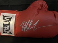 Boxing Glove Autos Mike Tyson and E. Holyfield COA