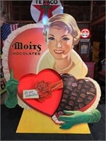 40 x 30”  Vintage Moirs Chocolate Advertisement