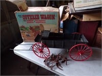 BOX WITH WAGON. NOT COMPLETE