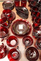 Lg Assortment of Ruby Red Glass