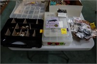 Assortment of Vintage Buttons and Jewelry Cases