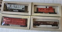 4 ho Scale trains cars ATT d&M great northern